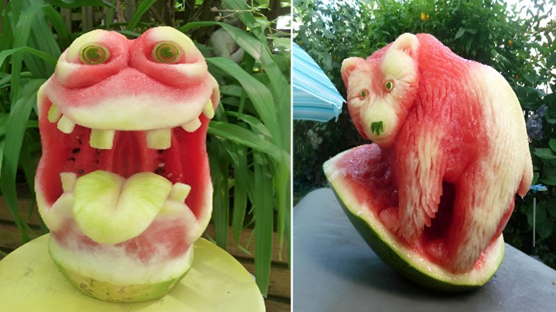 Watermelon sculptures are a true testament to the artistry and craftsmanship involved in fruit carving.